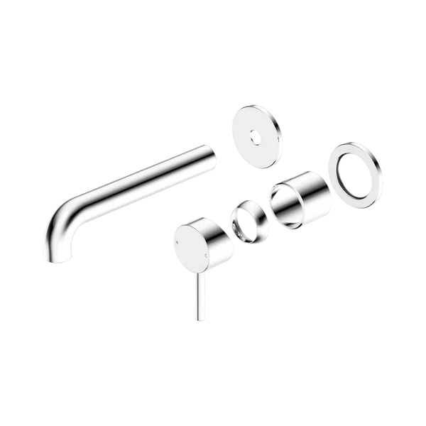 Nero Dolce II Wall Basin/Bath Mixer Separate Back Plate Curved Spout (Trim Kit Only) Chrome