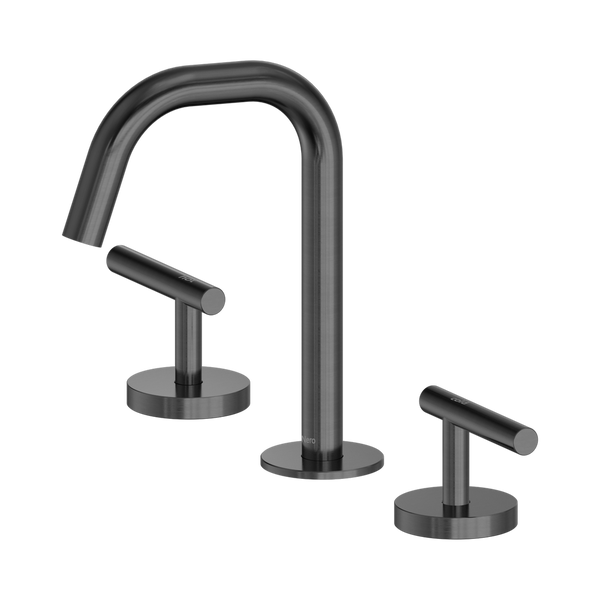 Nero Mecca Lever Basin Set Edge Spout Gunmetal