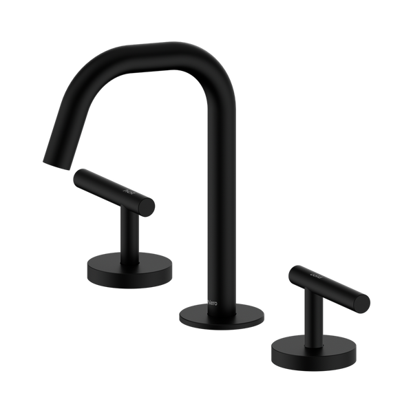 Nero Mecca Lever Basin Set Edge Spout Matte Black