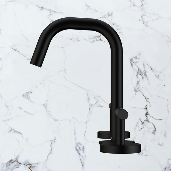 Nero Mecca Lever Basin Set Edge Spout Matte Black