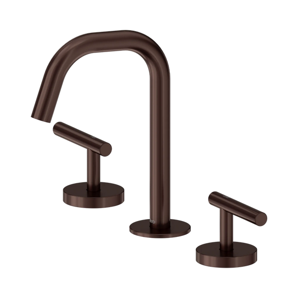 Nero Mecca Lever Basin Set Edge Spout Rome Bronze Lead Free