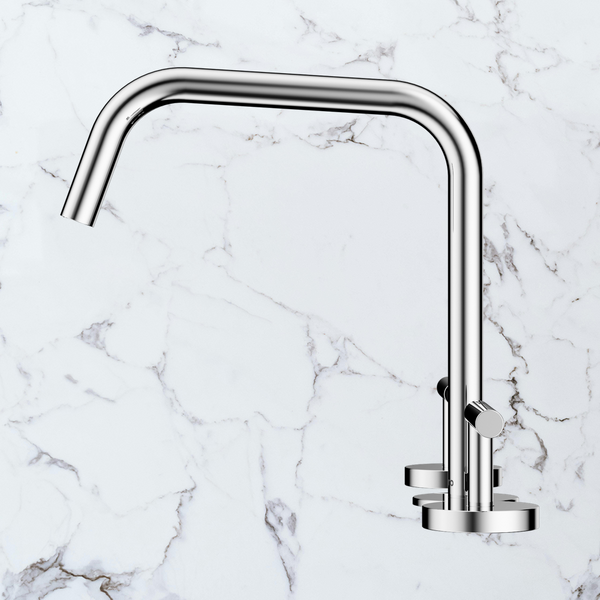 Nero Mecca Lever Bath/Kitchen Set Edge Spout II Chrome