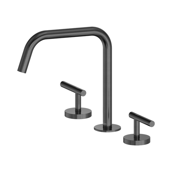 Nero Mecca Lever Bath/Kitchen Set Edge Spout II Gunmetal