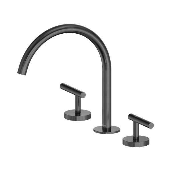 Nero Mecca Lever Bath/Kitchen Set Arc Spout Gunmetal