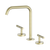 Nero Mecca Lever Bath/Kitchen Set Edge Spout Brushed Gold