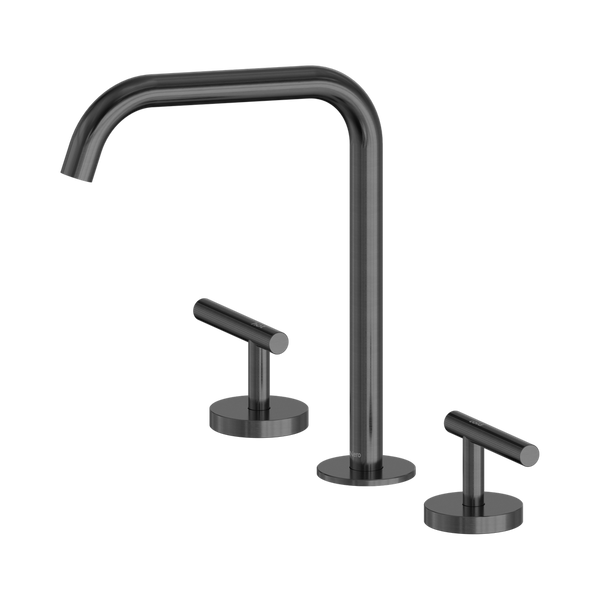 Nero Mecca Lever Bath/Kitchen Set Edge Spout Gunmetal