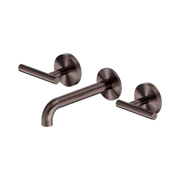 Nero Mecca Lever Wall Basin/Bath Set 160mm Spout (Complete Kit) Brushed Bronze