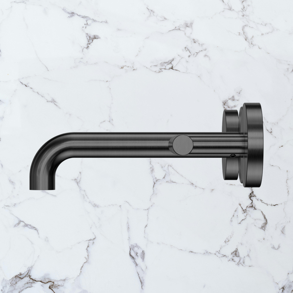 Nero Mecca Lever Wall Basin/Bath Set 160mm Spout (Complete Kit) Gunmetal