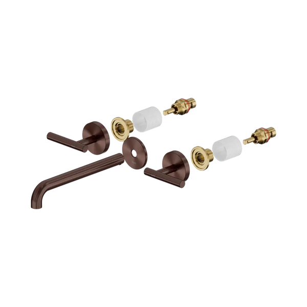 Nero Mecca Lever Wall Basin/Bath Set 220mm Spout (Trim Kit Only) Rome Bronze
