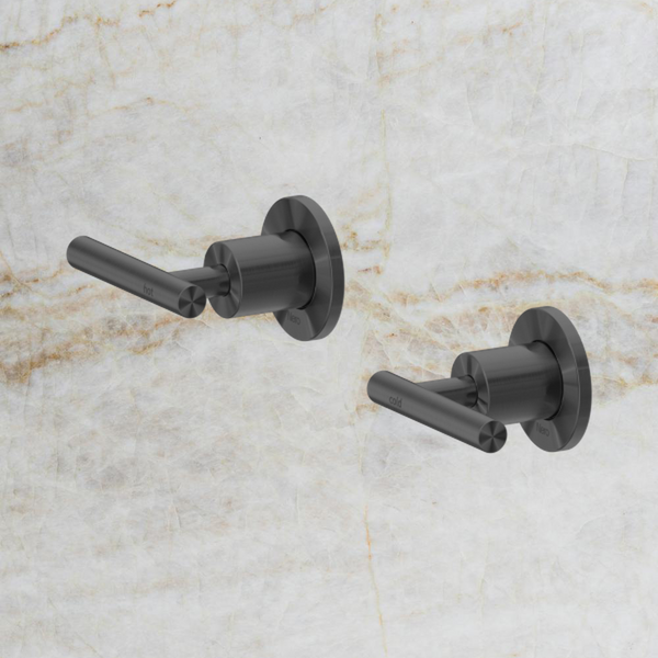 Nero Mecca Lever Wall Top Assemblies Shallow Fit Gunmetal