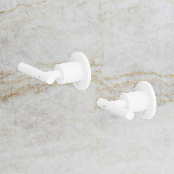 Nero Mecca Lever Wall Top Assemblies Shallow Fit Matte White