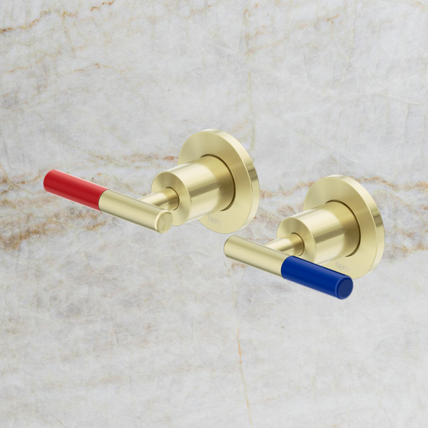 Nero Mecca Care Lever Wall Top Assemblies Shallow Fit Brushed Gold
