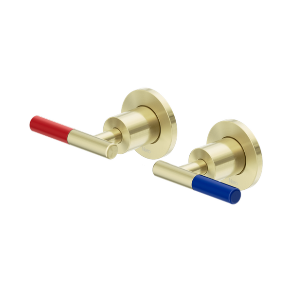 Nero Mecca Care Lever Wall Top Assemblies Shallow Fit Brushed Gold