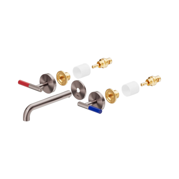 Nero Mecca Care Lever Wall Basin/Bath Set 185mm Spout (Trim Kit Only) Brushed Bronze