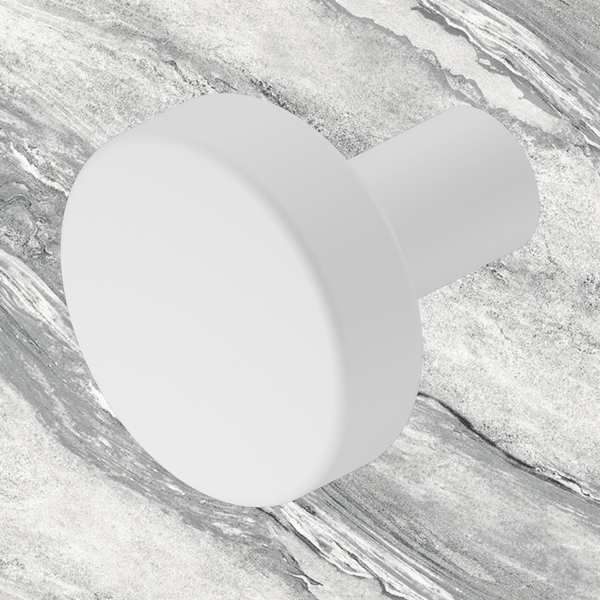Nero Mecca Cabinet Knob 26mm Matte White