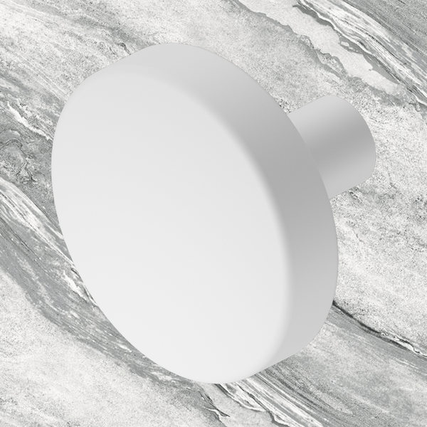 Nero Mecca Cabinet Knob 36mm Matte White