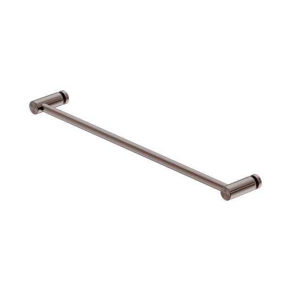 Nero 600mm Glass Mount Single Towel Rail Brushed Bronze