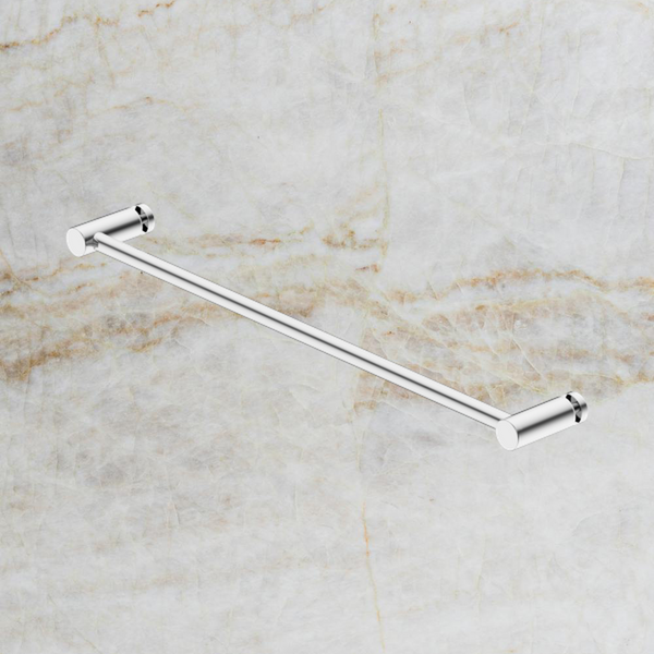 Nero 600mm Glass Mount Single Towel Rail Chrome