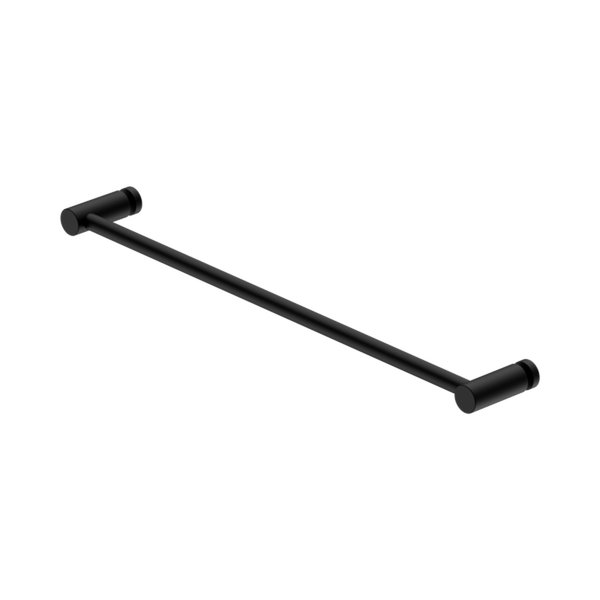 Nero 600mm Glass Mount Single Towel Rail Matte Black