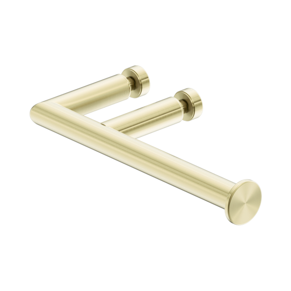 Nero Glass Mount Toilet Roll Holder Brushed Gold