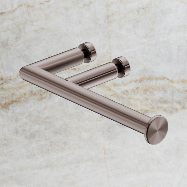 Nero Glass Mount Toilet Roll Holder Brushed Bronze