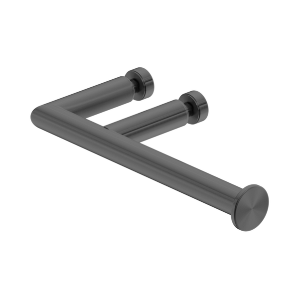 Nero Glass Mount Toilet Roll Holder Gunmetal