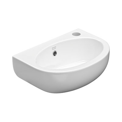 American Standard Studio 350 Wall Basin 1 Taphole with Overflow White
