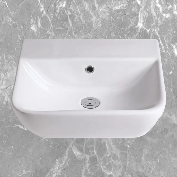 American Standard Cygnet 500 Semi Recessed Basin No Taphole with Overflow White