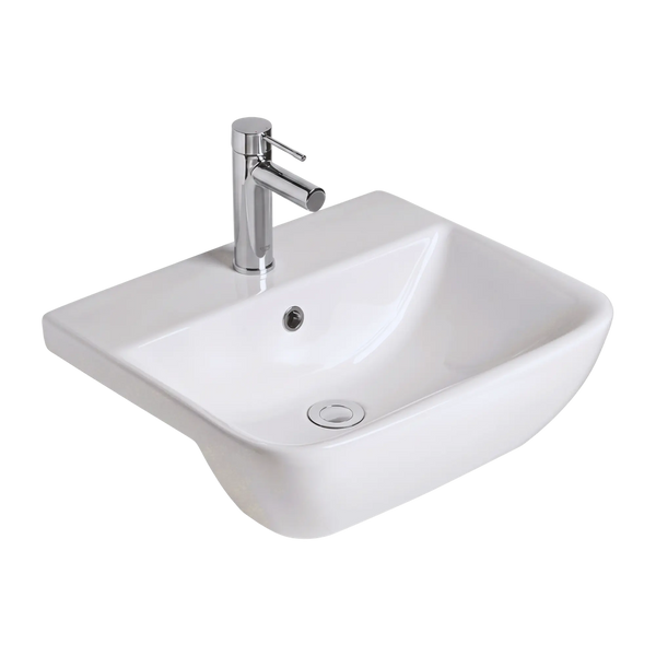 American Standard Cygnet 500 Semi Recessed Basin 1 Taphole with Overflow White