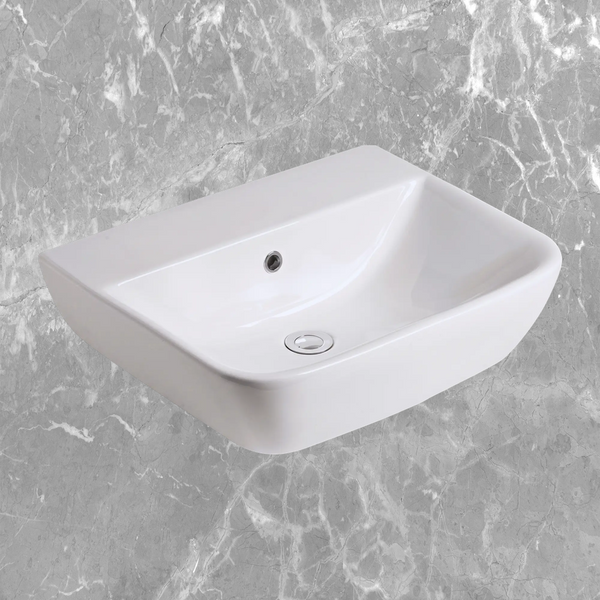 American Standard Cygnet 550 Wall Basin No Taphole with Overflow Inc Fixing Kit White