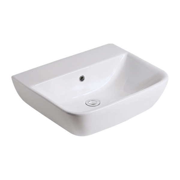 American Standard Cygnet 550 Wall Basin No Taphole with Overflow Inc Fixing Kit White