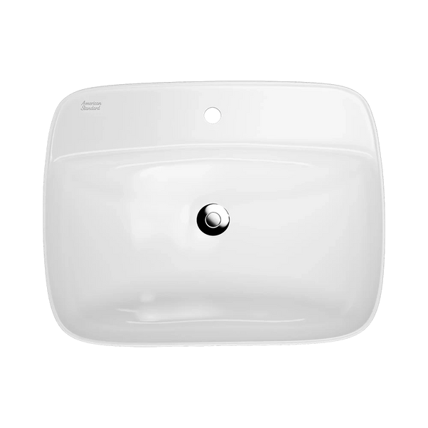 American Standard Signature 550 Counter Top Basin 1 Tap Hole with Overflow White