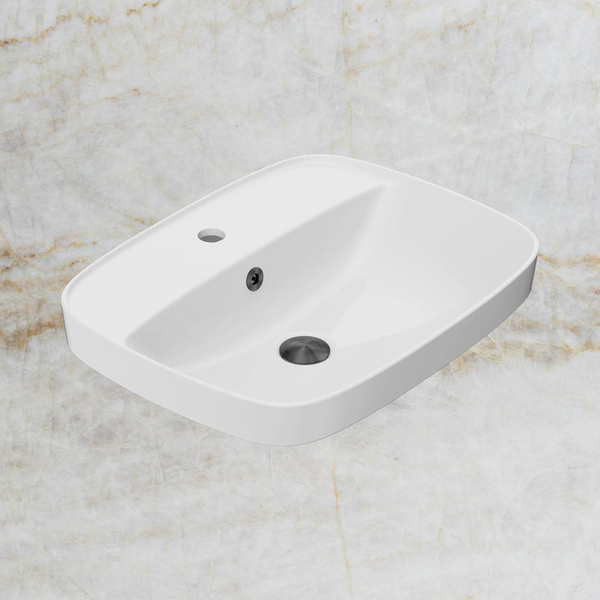 American Standard Signature 550 Semi Inset Basin 1 Taphole with Overflow Ring and Pop-Up Waste Gunmetal