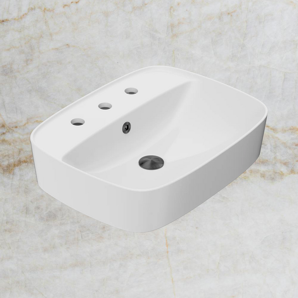 American Standard Signature 550 Counter Top Basin 3 Tapholes with Overflow Ring and Pop-Up Waste Gunmetal