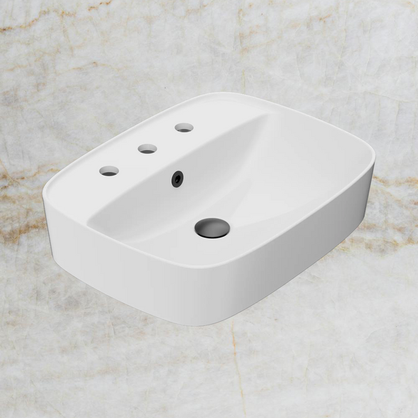 American Standard Signature 550 Counter Top Basin 3 Tapholes with Overflow Ring and Pop-Up Waste Matte Black