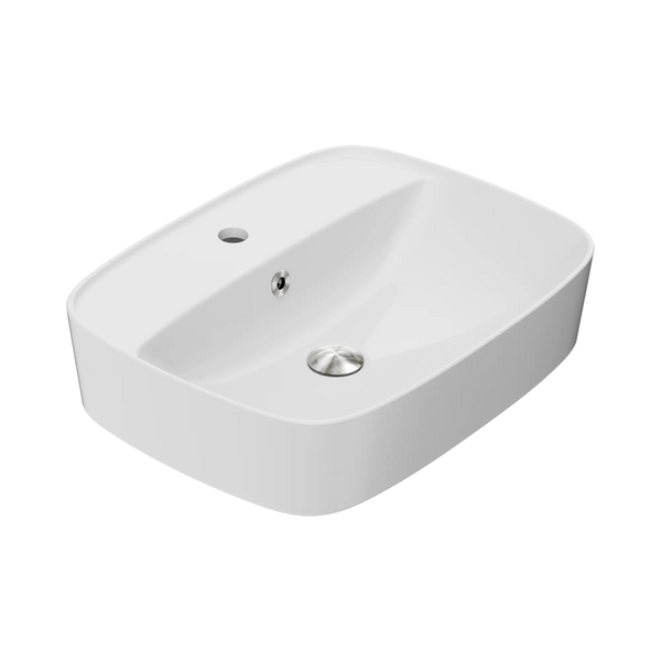 American Standard Signature 550 Counter Top Basin 1 Taphole with Overflow Ring and Pop-Up Waste Brushed Nickel
