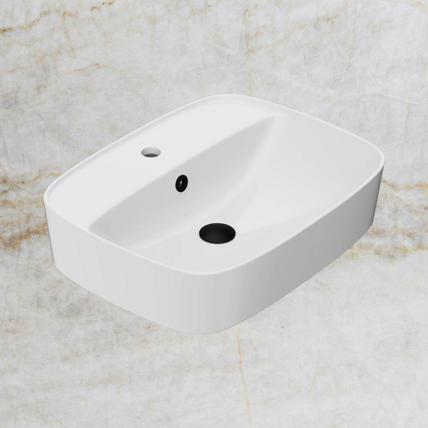 American Standard Signature 550 Counter Top Basin 1 Taphole with Overflow Ring and Pop-Up Waste Matte Black