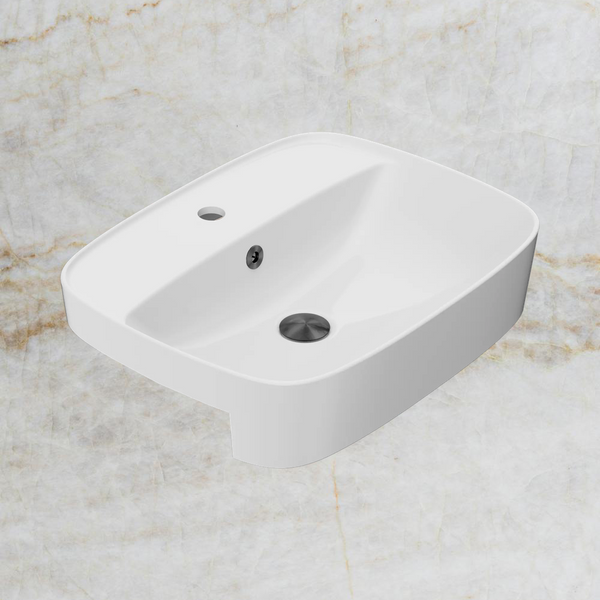 American Standard Signature 550 Semi Recessed Basin 1 Taphole with Overflow Ring and Pop-Up Waste Gunmetal