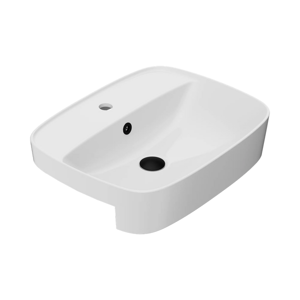 American Standard Signature 550 Semi Recessed Basin 1 Taphole with Overflow Ring and Pop-Up Waste Matte Black