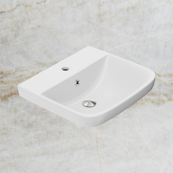 American Standard Cygnet 500 Semi Inset Basin 1 Taphole with Overflow Ring and Pop-Up Waste Brushed Nickel