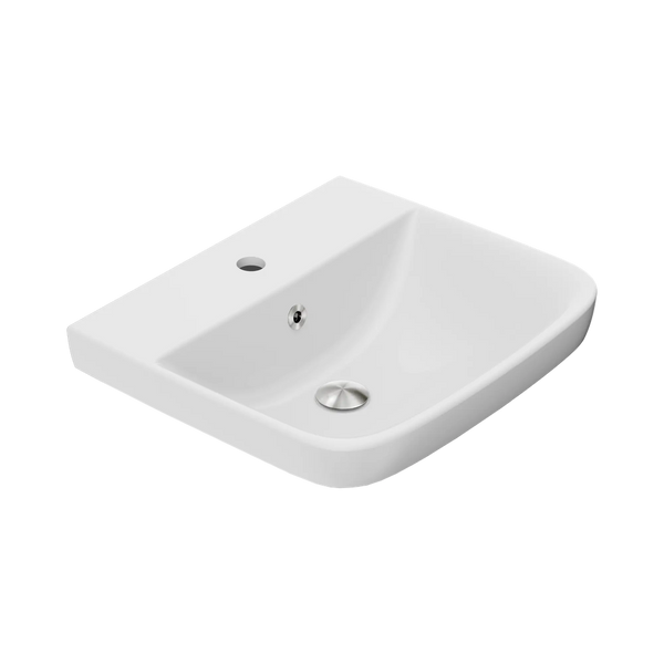 American Standard Cygnet 500 Semi Inset Basin 1 Taphole with Overflow Ring and Pop-Up Waste Brushed Nickel