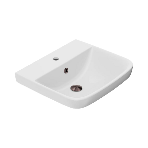 American Standard Cygnet 500 Semi Inset Basin 1 Taphole with Overflow Ring and Pop-Up Waste Brushed Bronze
