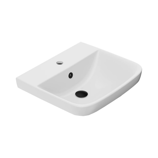 American Standard Cygnet 500 Semi Inset Basin 1 Taphole with Overflow Ring and Pop-Up Waste Matte Black