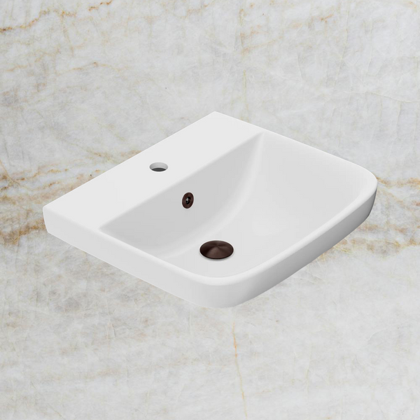 American Standard Cygnet 500 Semi Inset Basin 1 Taphole with Overflow Ring and Pop-Up Waste Rome Bronze