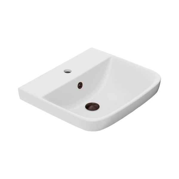 American Standard Cygnet 500 Semi Inset Basin 1 Taphole with Overflow Ring and Pop-Up Waste Rome Bronze