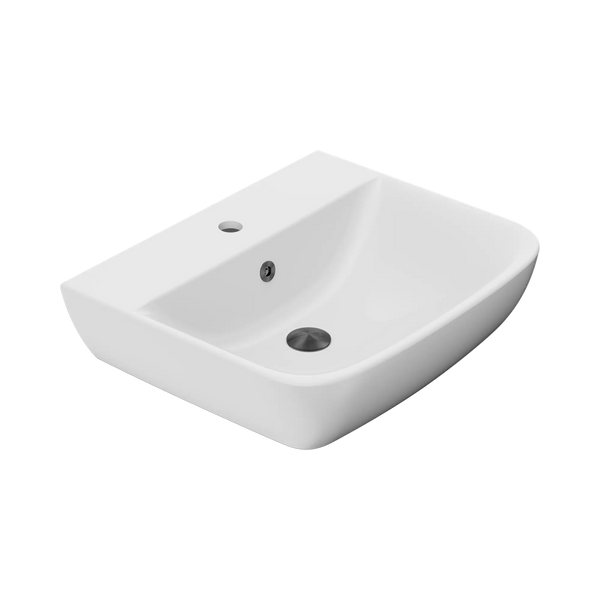 American Standard Cygnet 550 Wall Basin 1 Taphole with Overflow Ring and Pop-Up Waste Gunmetal