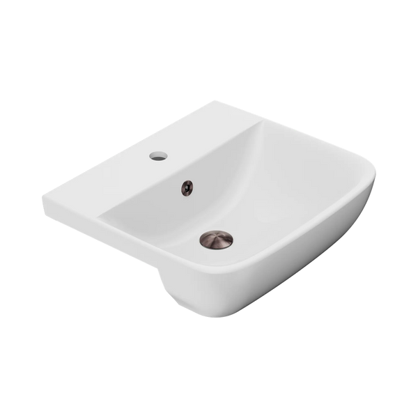 American Standard Cygnet 500 Semi Recessed Basin 1 Taphole with Overflow Ring and Pop-Up Waste Brushed Bronze