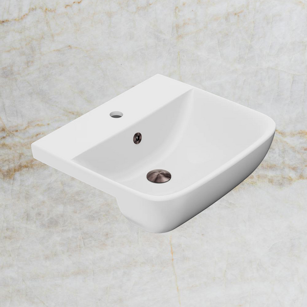 American Standard Cygnet 500 Semi Recessed Basin 1 Taphole with Overflow Ring and Pop-Up Waste Brushed Bronze