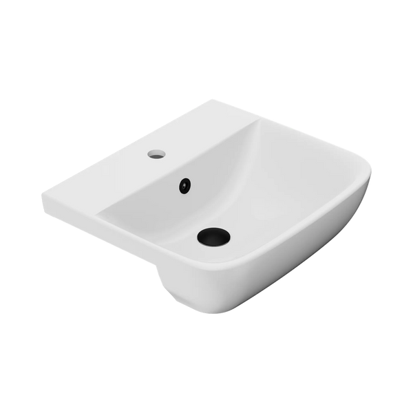 American Standard Cygnet 500 Semi Recessed Basin 1 Taphole with Overflow Ring and Pop-Up Waste Matte Black