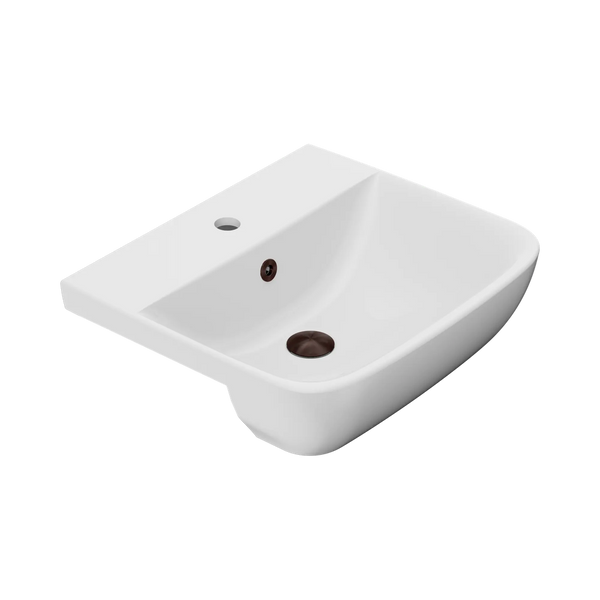 American Standard Cygnet 500 Semi Recessed Basin 1 Taphole with Overflow Ring and Pop-Up Waste Rome Bronze